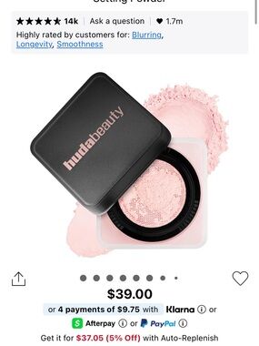 HUDA BEAUTY Pink Finishing Setting Powder